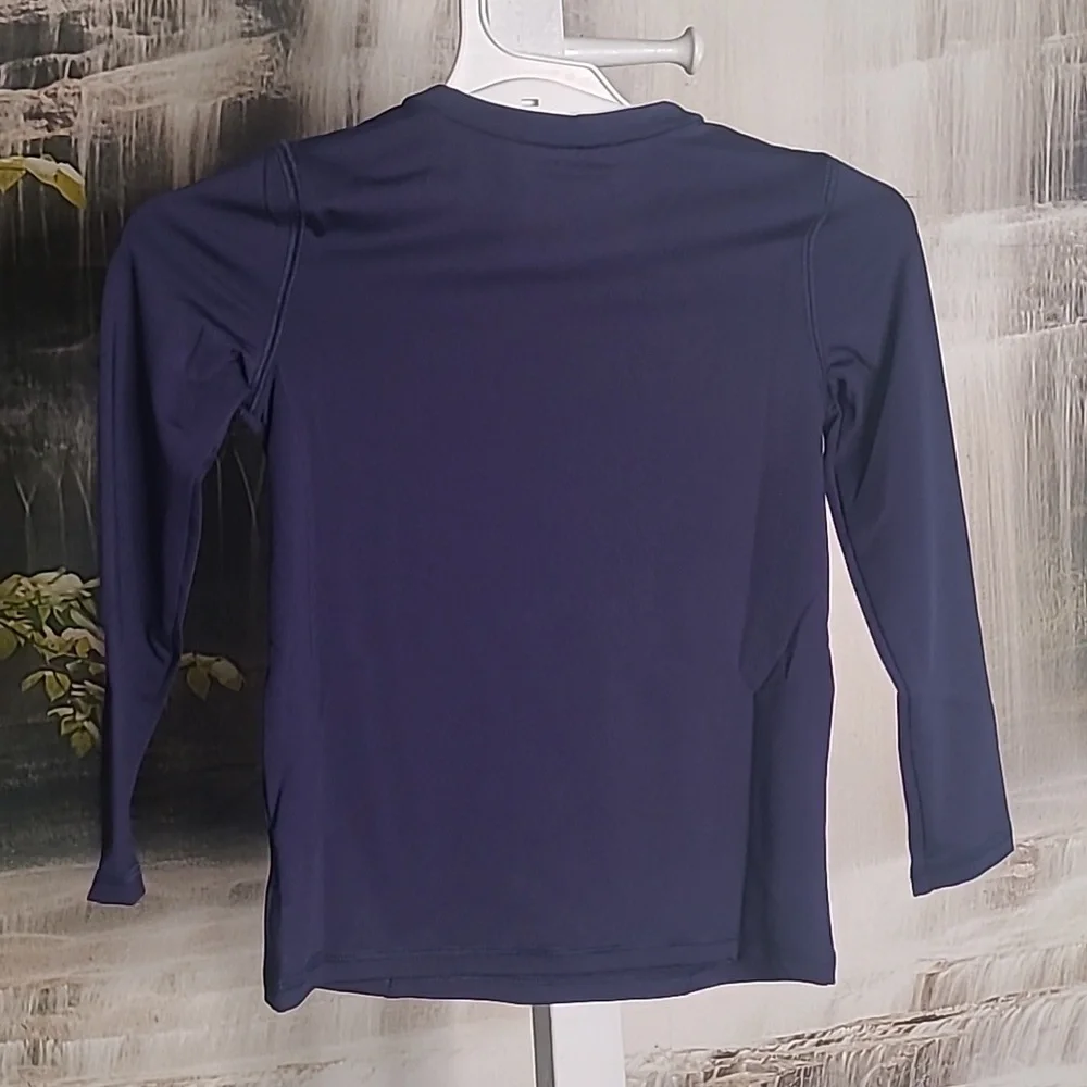 New with tags! Cat & Jack Boys 5T shark swim shirt Long sleeve navy blue